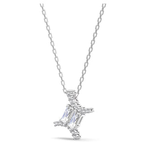 Swarovski Zodiac II Pendant, Gemini, White, Mixed metal finish