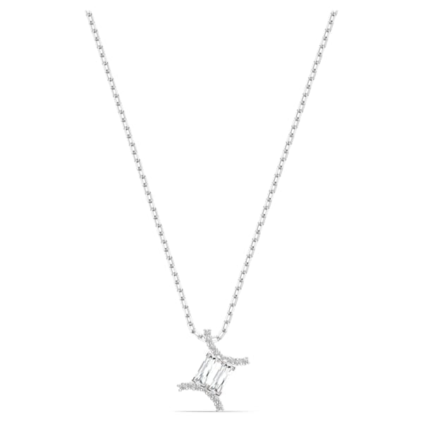 Swarovski Zodiac II Pendant, Gemini, White, Mixed metal finish